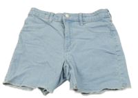 Světlemodré teplákové riflové kraťasy H&M