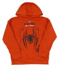 Červená mikina s pavoukem - Spider-man a kapucí PRIMARK