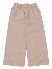 Světlerůžové wide leg paper bag rifle H&M