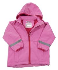 Růžová softshellová bunda s odepínací kapucí Playshoes