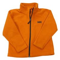 Oranžová fleecová funkční propínací mikina s logem HELLY HANSEN