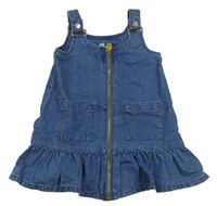 Modré riflové propínací laclové šaty River Island