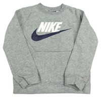 Šedá melírovaná mikina s logem Nike