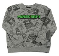 Šedá melírovaná mikina s Minecraft Primark
