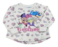 Nové - Bílá mikina s Minnie a Daisy Disney