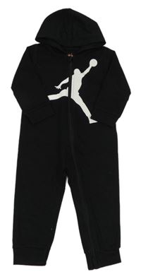 Černá tepláková kombinéza s logem a kapucí Air Jordan