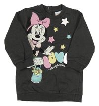 Antracitová tepláková tunika s Minnie a hvězdami Disney