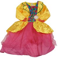 Kostým - Žluto-růžové šaty s hodinami - Alenka v říši divů Disney