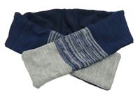 Tmavomodro-šedo-melírovaná šála Primark