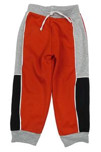 Červeno-šedo-černé tepláky River Island