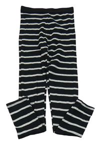 Černo-šedé pruhované spodní kalhoty C&A