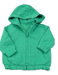 Zelená propínací mikina s kapucí George