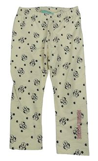 Krémové puntíkaté legíny s Minnie Disney