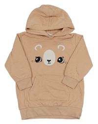 Růžové teplákové šaty s čumákem a kapucí H&M