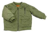 Khaki šusťákový zateplený bomber Nutmeg