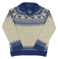 Světlešedo-modrý svetr se vzorem Dunnes