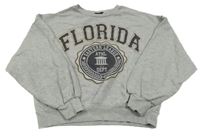 Šedá melírovaná mikina s potiskem LMTD