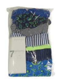 Nové - 8x slipy - safírové + tmavomodré s planetami + 3x pruhované + neonově zelené + 2x modré