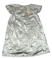 Nové - Stříbrné šusťákové šaty Leigh Tucker