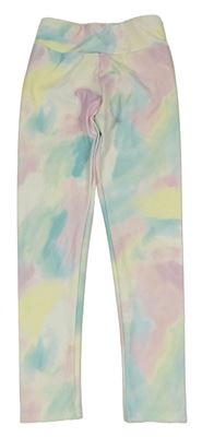 Duhové batikované sportovní legíny Zara