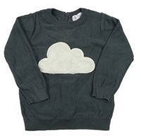 Tmavošedý svetr s mrakem LaRedoute