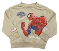Béžová mikina se Spidermanem Primark