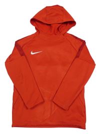 Červená thermo mikina s logem a kapucí Nike