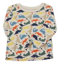 Světlebéžové triko s dinosaury Primark