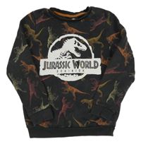 Černá mikina s dinosaury - Jurský svět Tu