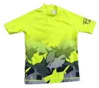 Neonově žluté vzorované UV tričko Next