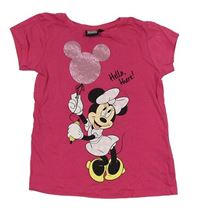 Růžové tričko s Minnie Disney