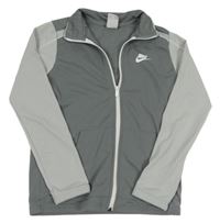 Šedo-tmavošedá propínací mikina s logem Nike