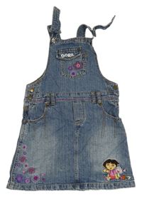 Modré melírované riflové laclové šaty s Dorou 