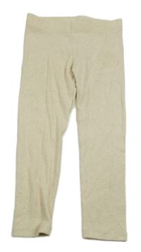 Smetanové žebrované legíny F&F