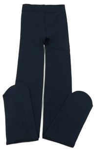 Tmavomodré thermo punčocháče