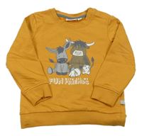 Okrová mikina se zvířaty Liegelind