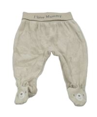 Béžové sametové polodupky s medvědy C&A