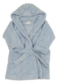 Světlemodrý chlupatý župan s kapucí Next