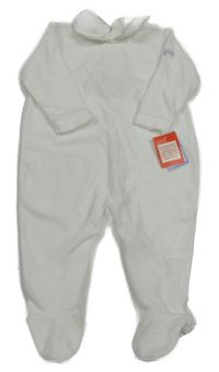 Nové - bílý sametový overal s límečkem M&S