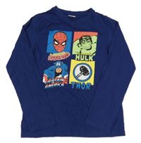 Tmavomodré triko se Superhrdiny marvel
