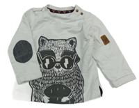 Bílé triko s mývalem Mothercare