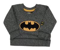 Šedá melírovaná mikina s Batmanem 