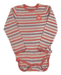 Růžovo-šedé pruhované body HUMMEL