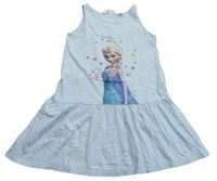 Světlemodré bavlněné šaty s Elsou H&M