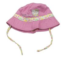 Růžový plátěný klobouk s Hello Kitty zn. C&A
