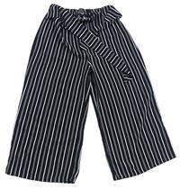 Černo-bílé pruhované culottes kalhoty Primark