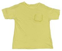 Žluté tričko s kapsou Primark
