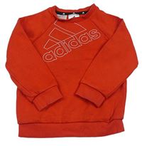 Červená mikina s logem Adidas