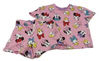 2set - Růžové tričko s Minnie a Daisy + kraťasy Primark