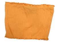 Oranžový žebrovaný bandeau top New Look